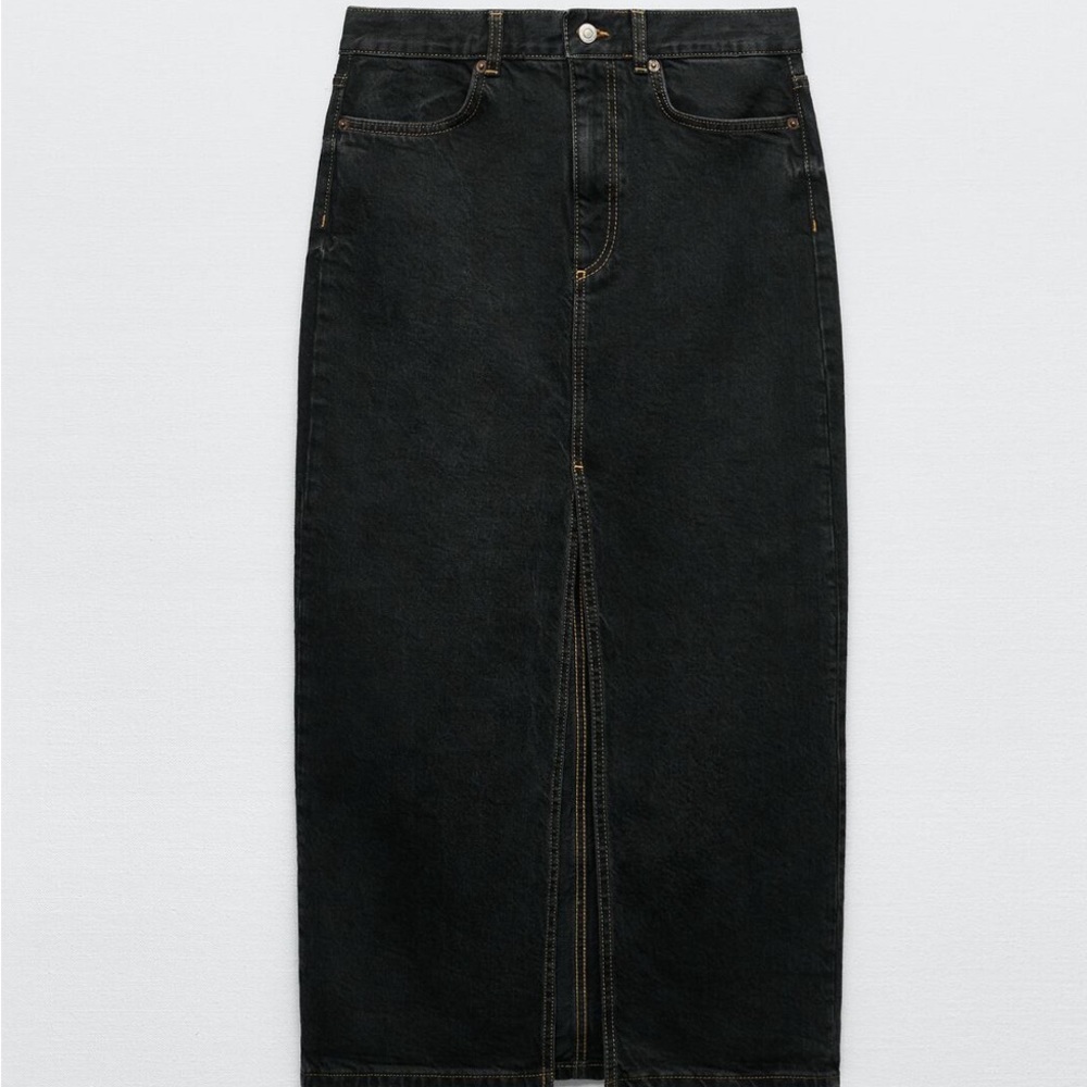 TRF straight denim skirt Zara size Small